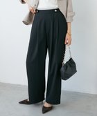 【ルクールブラン/le.coeur blanc】の《ON・OFF使える》ウエストデザイン2タックパンツ ブラック|ID: prp329100004603625 ipo3291000000032747911