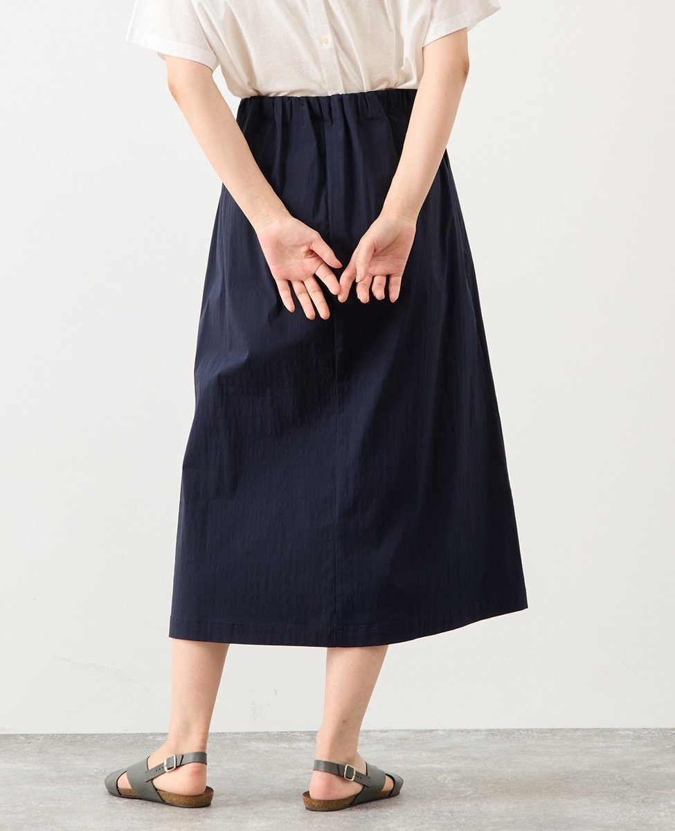 【メルローズ クレール/MELROSE claire】のウエストギャザースカート インテリア・キッズ・メンズ・レディースファッション・服の通販 founy(ファニー) 　ファッション　Fashion　レディースファッション　Fashion for Women　スカート　Skirts　ギャザー　Gathered, Ruffled　ストレッチ　Stretch, Stretchy Fabric　旅行　Travel　ネイビー|ID: prp329100004603659 ipo3291000000032748613