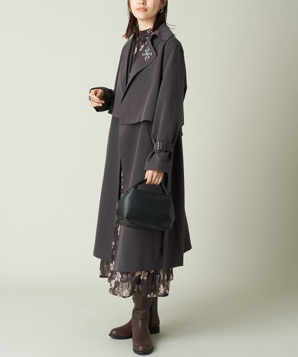 【アー ヴェー ヴェー/a.v.v】の【マルチWAY】トレンチコート インテリア・キッズ・メンズ・レディースファッション・服の通販 founy(ファニー) 　ファッション　Fashion　レディースファッション　Fashion for Women　アウター　Coat / Outerwear Collection　コート・ロングコート・ピーコート　Long Coats, Peacoats & More　トレンチコート / 春秋の定番アウター　Trench Coats　ショート　Short, Short Length　シンプル　Simple, Minimal　ジャケット　Jacket, Outerwear　スウェット / スエット　Sweatshirt, Sweatwear　とろみ　Fluid, Flowy Fabric　定番　Standard, Basic Item　ボトム　Bottoms, Lower Wear　再入荷　Restock / Back in Stock　おすすめ　Recommended / Our Picks　ビジネス 仕事 通勤　Business / Work / Commuting　ダークグレー|ID: prp329100004603665 ipo3291000000032748744
