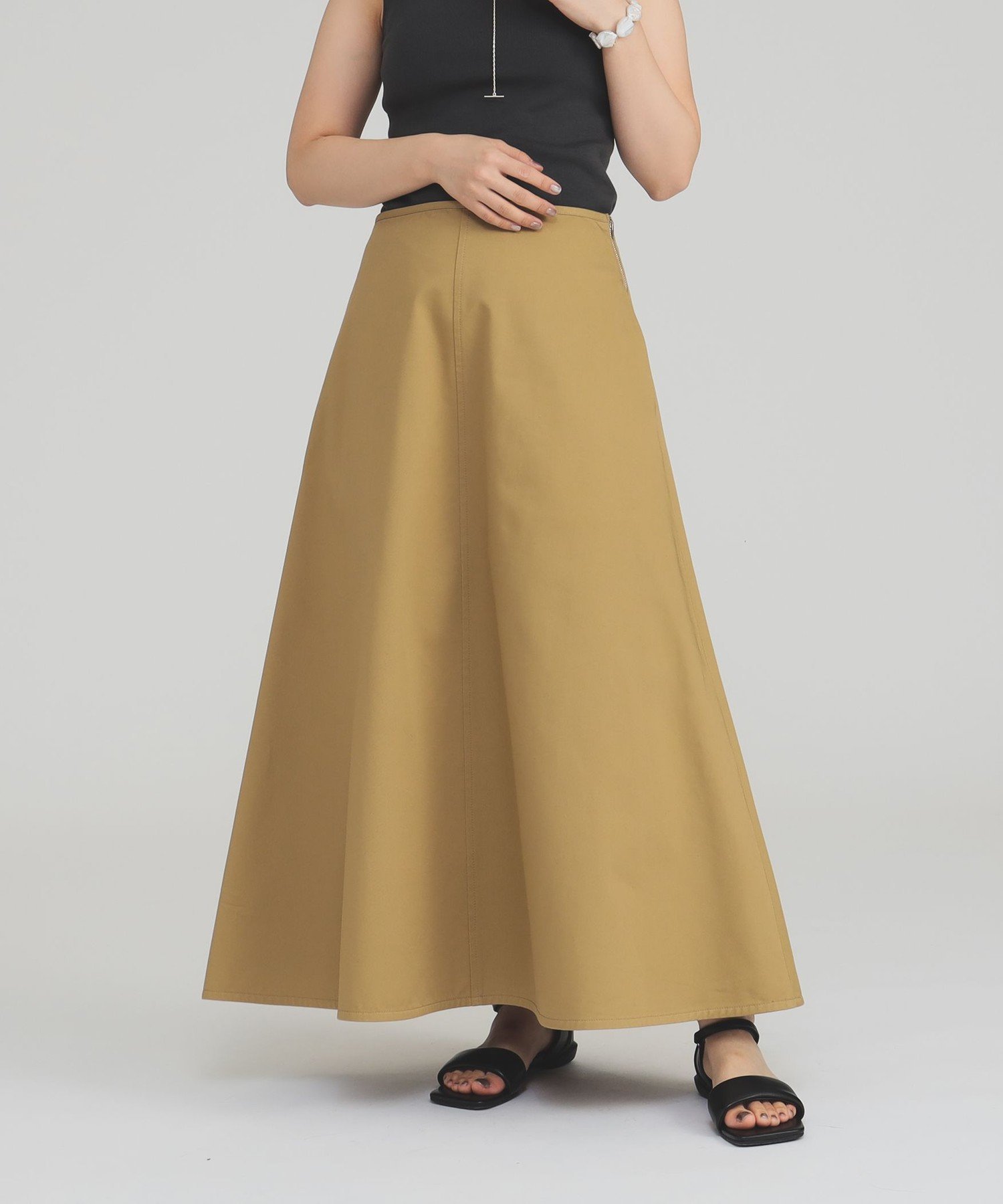【デミルクス ビームス/Demi-Luxe BEAMS】の【7/3新規値下げ】コンパクト チノ フレアスカート インテリア・キッズ・メンズ・レディースファッション・服の通販 founy(ファニー) 　ファッション　Fashion　レディースファッション　Fashion for Women　スカート　Skirts　Aライン・フレアスカート　A-Line & Flared Skirts　おすすめ　Recommended / Our Picks　コンパクト　Compact, Small Size　サイドジップ　Side Zip, Side Zipper　シューズ　Shoes, Footwear　スタイリッシュ　Stylish, Fashionable　フレア　Flare, Flared　ポケット　Pocket, Pocket Detail　エレガント 上品　Elegant　BEIGE|ID: prp329100004603683 ipo3291000000032749122