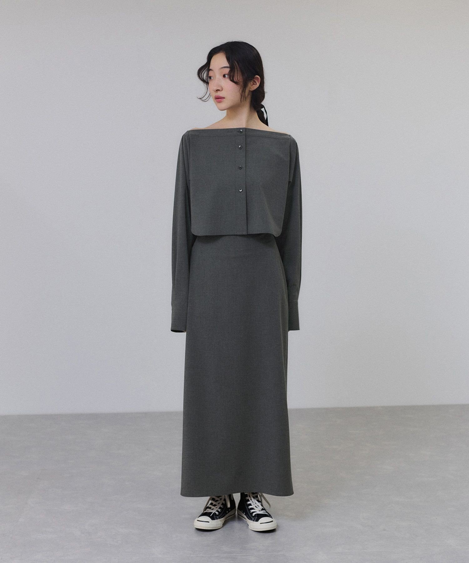 【アダム エ ロペ/ADAM ET ROPE'】の【一部WEB限定カラー】・【接触冷感】マルチWAYレイヤードシャツスカート インテリア・キッズ・メンズ・レディースファッション・服の通販 founy(ファニー) 　ファッション　Fashion　レディースファッション　Fashion for Women　スカート　Skirts　キャミソール　Camisole, Spaghetti Strap Top　コンパクト　Compact, Small Size　シンプル　Simple, Minimal　ストライプ　Stripe, Striped Pattern　ストレッチ　Stretch, Stretchy Fabric　トレンド　Trend, Trending Now　ボトム　Bottoms, Lower Wear　ポケット　Pocket, Pocket Detail　ミニスカート　Mini Skirt, Short Skirt　リメイク　Remake, Reconstructed　A/W・秋冬　Autumn/Winter　おすすめ　Recommended / Our Picks　夏　Summer　2026年　2026　グレー(07)|ID: prp329100004603691 ipo3291000000032749362