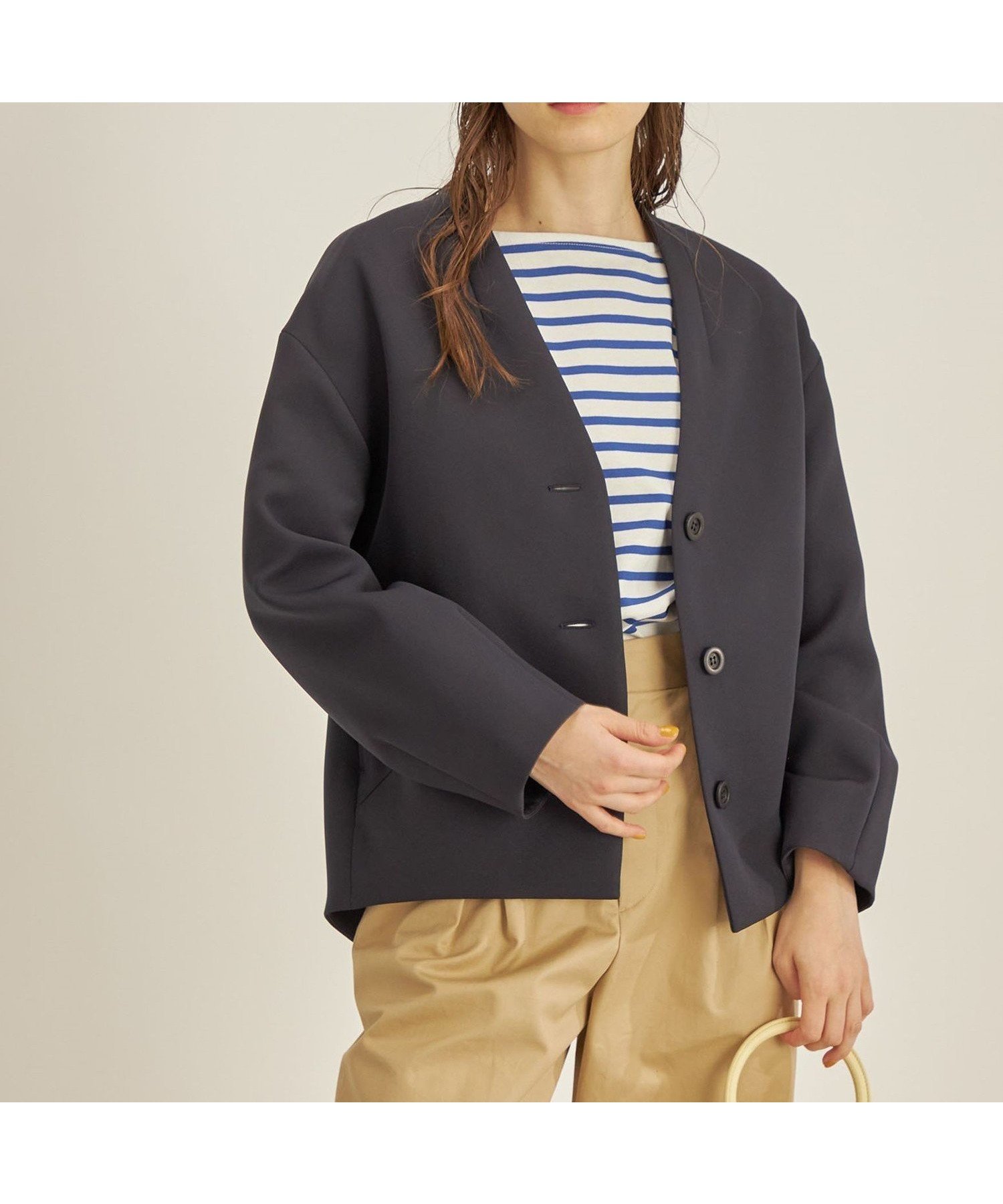 【シップス フォー ウィメン/SHIPS】のマトラッセ トリプルクロス コクーン ブルゾン 人気、トレンドファッション・服の通販 founy(ファニー) 　ファッション　Fashion　レディースファッション　Fashion for Women　アウター　Coat / Outerwear Collection　ブルゾンジャケット・スポーティアウター　Blouson Jackets　カーディガン　Cardigan, Knitwear　コクーン　Cocoon, Cocoon Silhouette　スウェット / スエット　Sweatshirt, Sweatwear　ストレッチ　Stretch, Stretchy Fabric　トリプル　Triple, Three Layers　定番　Standard, Basic Item　フロント　Front, Front Design　ブルゾン　Blouson, Bomber Jacket　2023春夏・S/S　Spring/Summer 2023 SS23　2023年　2023　エレガント 上品　Elegant　 other-1|ID: prp329100004603711 ipo3291000000032749908