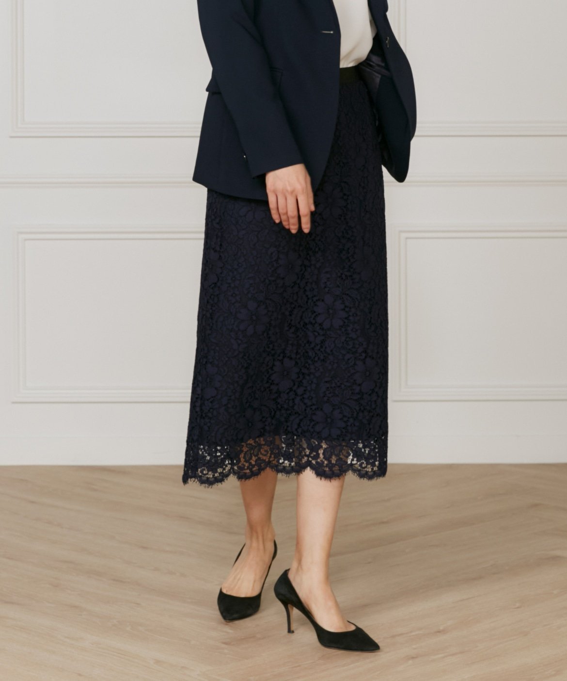 【イネド/INED】のコードレーススカート 人気、トレンドファッション・服の通販 founy(ファニー) 　ファッション　Fashion　レディースファッション　Fashion for Women　スカート　Skirts　2025年　2025　2025春夏・S/S　Spring/Summer 2025 SS25　グログラン　Grosgrain, Grosgrain Ribbon　スカラップ　Scallop, Scalloped Edge　ストレッチ　Stretch, Stretchy Fabric　セットアップ　Set-Up, Coordinated Outfit　セレモニー　Ceremony　レース　Lace, Lace Fabric　エレガント 上品　Elegant　入学式　Entrance Ceremony　卒業式　Graduation Ceremony　春　Spring　 other-1|ID: prp329100004603712 ipo3291000000032749949