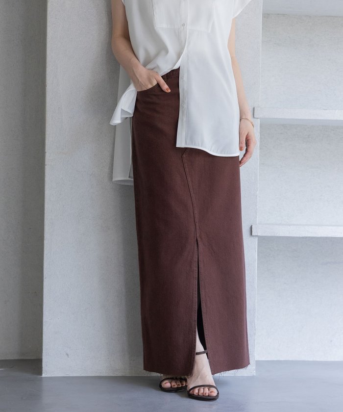【その他のブランド/Other】のApbスリットデニムスカート インテリア・キッズ・メンズ・レディースファッション・服の通販 founy(ファニー) https://founy.com/ ファッション Fashion レディースファッション Fashion for Women スカート Skirts デニムスカート・カジュアルスカート Denim Skirts スリット Slit, Slit Detail デニム Denim, Jeans Material フロント Front, Front Design リメイク Remake, Reconstructed 夏 Summer |ID: prp329100004603716 ipo3291000000032750074