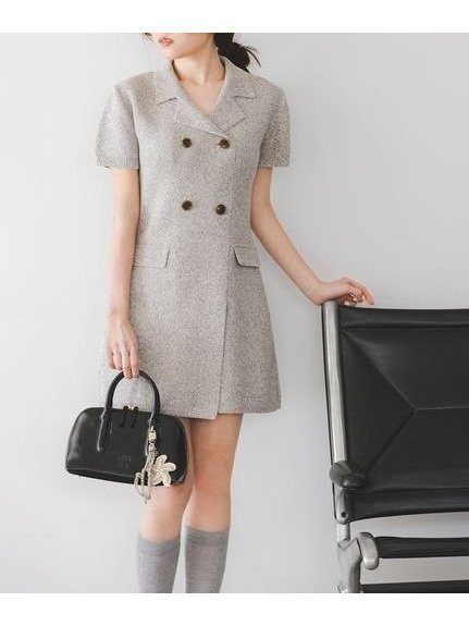 【スナイデル/SNIDEL】のトレンチニットワンピース インテリア・キッズ・メンズ・レディースファッション・服の通販 founy(ファニー) https://founy.com/ ファッション Fashion レディースファッション Fashion for Women ワンピース Dresses ニットワンピース Knit Dresses シェイプ Shape, Slim Fit ダブル Double, Double-Breasted トレンチ Trench, Trench Coat フィット Fit, Slim Fit ポケット Pocket, Pocket Detail メランジ Melange, Mixed Yarn エレガント 上品 Elegant 今季 This Season, Current Season |ID: prp329100004603732 ipo3291000000032750569