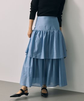 【バビロン/BABYLONE / KIDS】のボリュームティアードスカート 人気、トレンドファッション・服の通販 founy(ファニー) ファッション Fashion キッズファッション Fashion for Kids 2024年 2024 2024-2025秋冬・A/W Autumn/Winter 2024–25 AW24–25 シャーリング Shirring, Ruched バランス Balance, Style Balance フリル Frill, Ruffle 再入荷 Restock / Back in Stock |ID:prp329100004603733