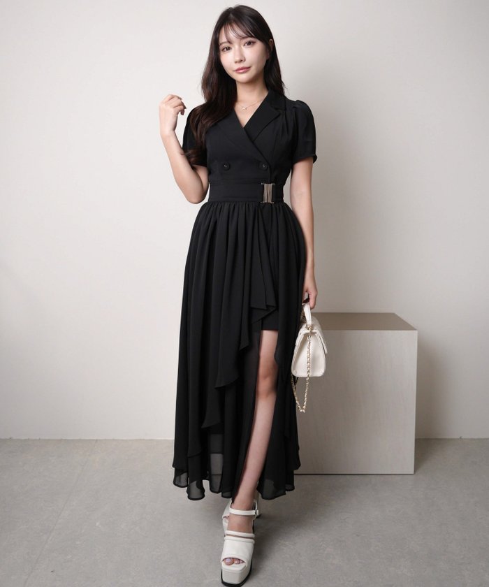 【リップサービス/LIP SERVICE】のLIP SERVICE/2wayフレアシフォンジャケットワンピース インテリア・キッズ・メンズ・レディースファッション・服の通販 founy(ファニー) https://founy.com/ ファッション Fashion レディースファッション Fashion for Women アウター Coat / Outerwear Collection レディースジャケット・軽アウター Jackets おすすめ Recommended / Our Picks エアリー Airy Texture サンダル Sandals, Summer Shoes シフォン Chiffon, Lightweight Fabric シャーリング Shirring, Ruched ジャケット Jacket, Outerwear スリット Slit, Slit Detail スリーブ Sleeve, Long Sleeve / Short Sleeve ベスト Vest, Waistcoat ベーシック Basic, Essential メタル Metal, Metal Parts |ID: prp329100004603743 ipo3291000000032750802