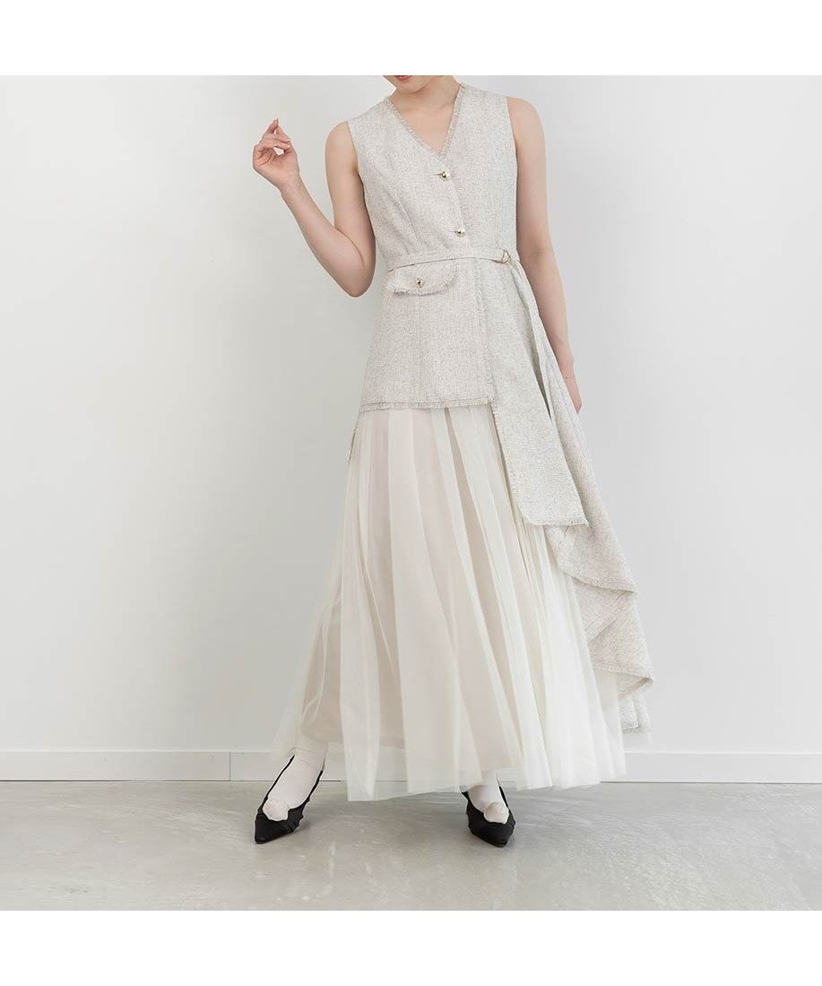 【ランダ/RANDA】の【4サイズ展開】チュールレイヤードジャケットワンピース 人気、トレンドファッション・服の通販 founy(ファニー) 　ファッション　Fashion　レディースファッション　Fashion for Women　アウター　Coat / Outerwear Collection　レディースジャケット・軽アウター　Jackets　2024年　2024　2024-2025秋冬・A/W　Autumn/Winter 2024–25 AW24–25　おすすめ　Recommended / Our Picks　インナー　Innerwear　シューズ　Shoes, Footwear　チュール　Tulip, Tulip Motif　フェミニン　Feminine, Girly　夏　Summer　春　Spring　S/S・春夏　SS, Spring/Summer, Warm Season　 other-1|ID: prp329100004603754 ipo3291000000032751024