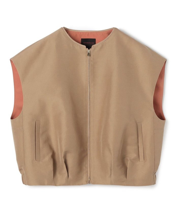 【トゥモローランド/TOMORROWLAND】のコットンリネンリバー ジップアップジレ インテリア・キッズ・メンズ・レディースファッション・服の通販 founy(ファニー) https://founy.com/ ファッション Fashion レディースファッション Fashion for Women アウター Coat / Outerwear Collection トップス・カットソー Cut & Sew Tops ベスト&ジレ / 重ね着スタイル Vests & Gilets おすすめ Recommended / Our Picks エレガント 上品 Elegant オレンジ Orange コンパクト Compact, Small Size シャンブレー Chambray, Denim-Like Fabric フォルム Silhouette, Form |ID: prp329100004603766 ipo3291000000032751158