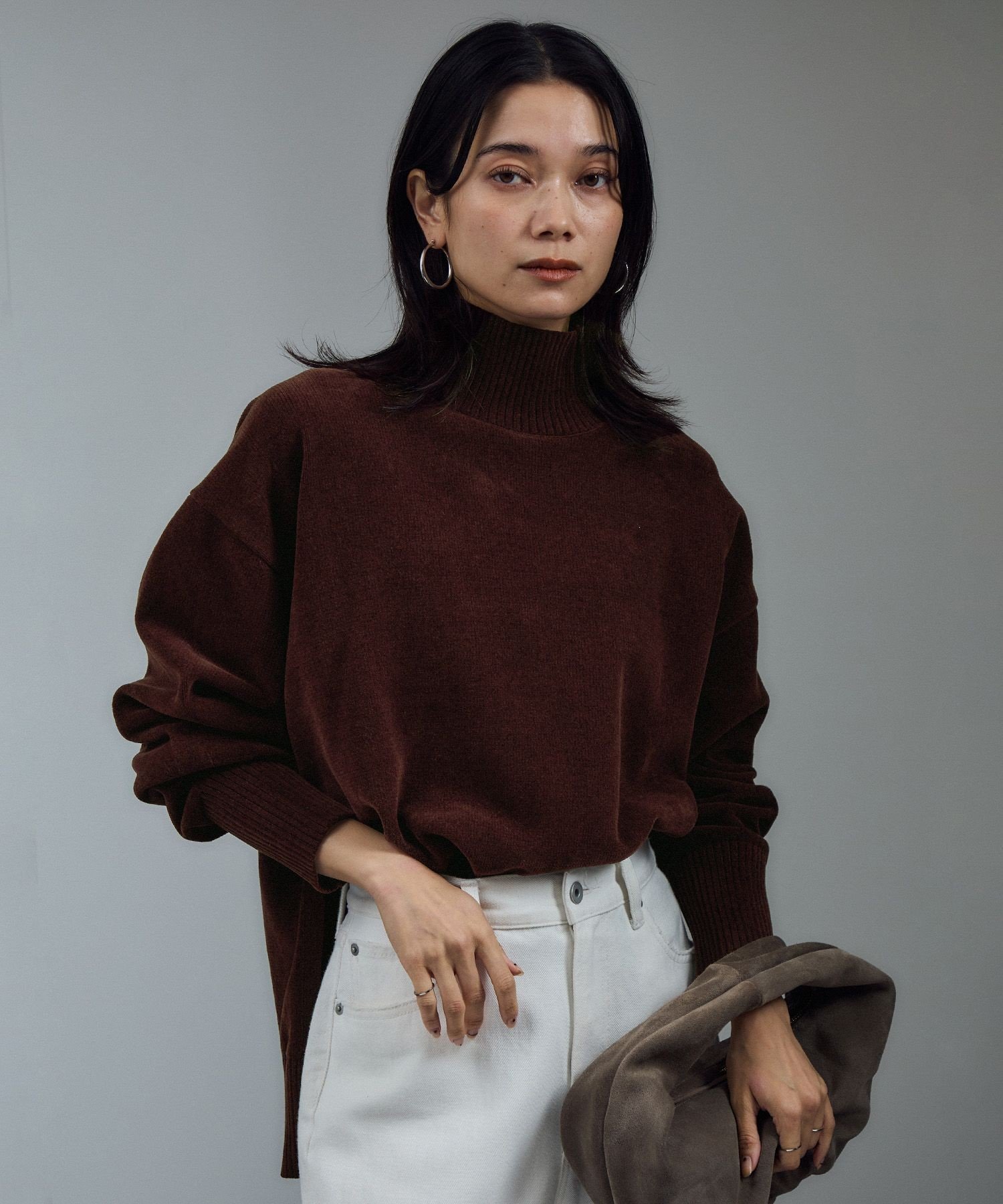 【サロン アダム エ ロペ/SALON adam et rope'】のタートルネックプルオーバー-CreamyCotton /クリーミーコットン- 人気、トレンドファッション・服の通販 founy(ファニー) 　ファッション　Fashion　レディースファッション　Fashion for Women　トップス・カットソー　Cut & Sew Tops　カジュアルプルオーバー・ニットトップス　Pullovers & Knit Tops / Casual Pullovers　タートルネック・ハイネックトップス　Turtlenecks & High-Neck Tops　インナー　Innerwear　秋　Autumn　カーディガン　Cardigan, Knitwear　コレクション　Collection, Seasonal Line　スニーカー　Sneakers, Trainers　スリット　Slit, Slit Detail　タートルネック　Turtleneck, High Neck　デニム　Denim, Jeans Material　定番　Standard, Basic Item　なめらか　Smooth, Silky Texture　バランス　Balance, Style Balance　フェミニン　Feminine, Girly　ベロア　Velour, Soft Velvet　ボトム　Bottoms, Lower Wear　リラックス　Relax, Relaxed Fit　ワイド　Wide, Wide Fit　A/W・秋冬　Autumn/Winter　おすすめ　Recommended / Our Picks　エレガント 上品　Elegant　2025年　2025　2025-2026秋冬・A/W　Autumn/Winter 2025–26 AW25–26　 other-1|ID: prp329100004603768 ipo3291000000032751185