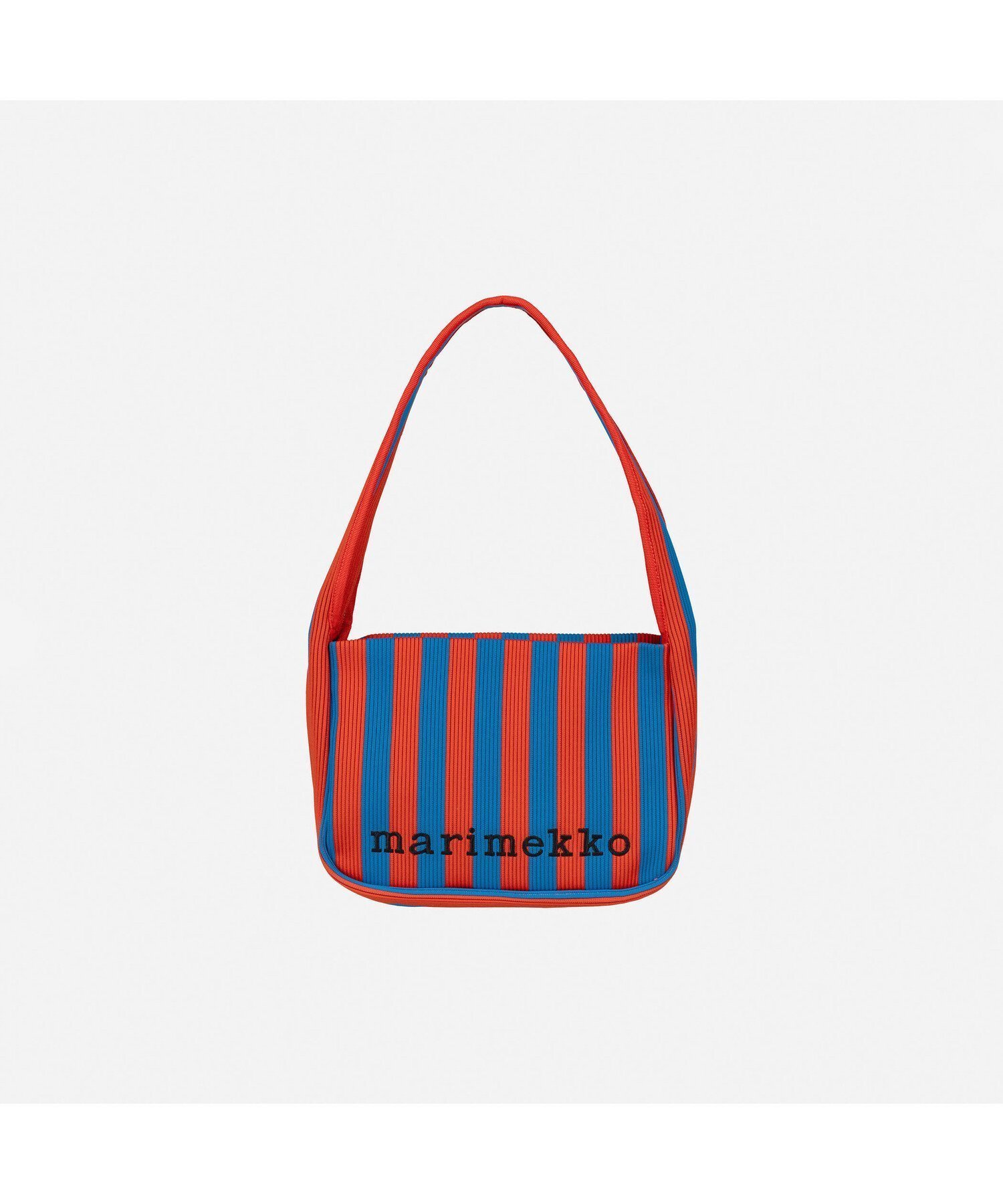【マリメッコ/marimekko】のKnitted Shoulderbag Merirosvo ショルダーバッグ インテリア・キッズ・メンズ・レディースファッション・服の通販 founy(ファニー) 　ファッション　Fashion　レディースファッション　Fashion for Women　トップス・カットソー　Cut & Sew Tops　ニット　Knit Tops & Sweaters　バッグ　Bags　ストライプ　Stripe, Striped Pattern　スマート　Smart, Elegant　フォルム　Silhouette, Form　フロント　Front, Front Design　財布　Wallet, Purse　ブルー×レッド|ID: prp329100004603779 ipo3291000000032751391