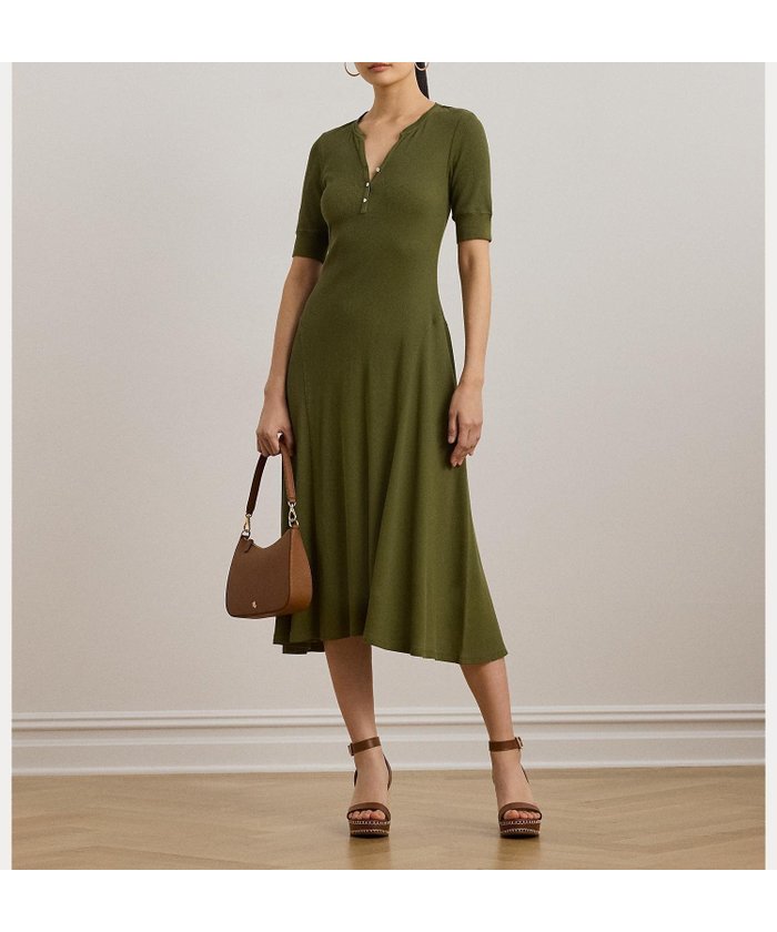 【ラルフローレン/RALPH LAUREN】のコットン ヘンリーネック ドレス インテリア・キッズ・メンズ・レディースファッション・服の通販 founy(ファニー) https://founy.com/ ファッション Fashion レディースファッション Fashion for Women ワンピース Dresses フォーマル・パーティードレス・結婚式用ドレス Elegant & Casual Dresses ドレス Dress, One-Piece フィット Fit, Slim Fit フレア Flare, Flared |ID: prp329100004603782 ipo3291000000032751442