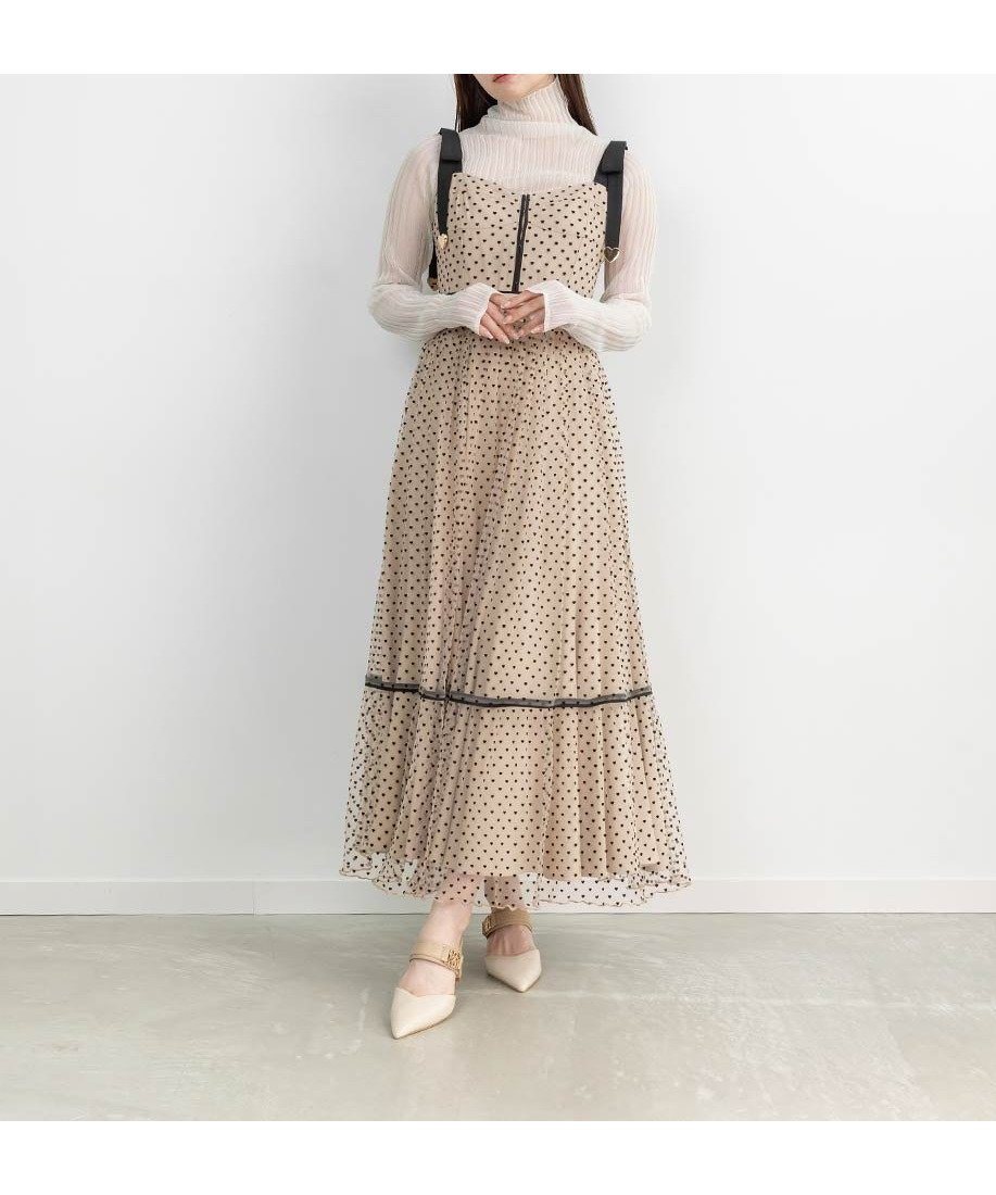 【ランダ/RANDA】の【HEART COLLECTION】ハートチュールロングワンピース 人気、トレンドファッション・服の通販 founy(ファニー) 　ファッション　Fashion　レディースファッション　Fashion for Women　ワンピース　Dresses　インナー　Innerwear　カットソー　Cut and Sewn Top　カーディガン　Cardigan, Knitwear　ビスチェ　Bustier, Corset Top　フィット　Fit, Slim Fit　リボン　Ribbon, Bow　 other-1|ID: prp329100004603804 ipo3291000000034072558