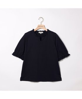 【スキャパ/SCAPA】のコットンリネン半袖カットソー 人気、トレンドファッション・服の通販 founy(ファニー) ファッション Fashion レディースファッション Fashion for Women トップス・カットソー Cut & Sew Tops カットソー・ベーシックTシャツ Cut-and-Sewn Tops / Stretch Tees & Basics カットソー Cut and Sewn Top ギャザー Gathered, Ruffled シンプル Simple, Minimal スリット Slit, Slit Detail フリル Frill, Ruffle ボトム Bottoms, Lower Wear リネン Linen, Linen Fabric エレガント 上品 Elegant 半袖 Short Sleeve, Half Sleeve 無地 Plain, Solid Color |ID:prp329100004603846