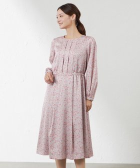 【アマカ/AMACA】のフラワープリントワンピース 人気、トレンドファッション・服の通販 founy(ファニー) ファッション Fashion レディースファッション Fashion for Women ワンピース Dresses カフス Cuff Design サテン Satin, Glossy Fabric シャドー Shadow, Subtle Pattern ストレッチ Stretch, Stretchy Fabric フロント Front, Front Design プリント Print, Printed Pattern 冬 Winter / This Winter 無地 Plain, Solid Color |ID:prp329100004603855
