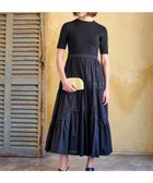 【ドレステリア/DRESSTERIOR】の【大人百花春号掲載 モデル美香さん着用】リブニットドッキングワンピース 人気、トレンドファッション・服の通販 founy(ファニー) ファッション Fashion レディースファッション Fashion for Women ワンピース Dresses エレガント 上品 Elegant ギャザー Gathered, Ruffled 切替 Switching, Contrast Panel サテン Satin, Glossy Fabric ストレッチ Stretch, Stretchy Fabric ティアード Tiered, Tiered Style ドレス Dress, One-Piece 人気 Popular, Best Seller フィット Fit, Slim Fit ポケット Pocket, Pocket Detail 半袖 Short Sleeve, Half Sleeve ロング Long, Long-Length 夏 Summer thumbnail ブラック|ID: prp329100004603865 ipo3291000000033265699