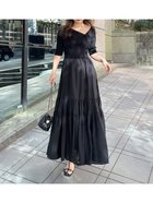 【リリーブラウン/Lily Brown】のアシメカラーニットコンビワンピース BLK[009]|ID: prp329100004603873 ipo3291000000032752592