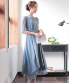 【その他のブランド/Other】の袖レースウエストモチーフワンピース 結婚式ドレス ブルーグレー|ID: prp329100004603886 ipo3291000000032752779