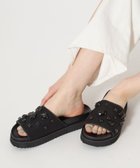 【ユナイテッドアローズ/UNITED ARROWS】のビジュー スライダーサンダル BLACK|ID:prp329100004603890