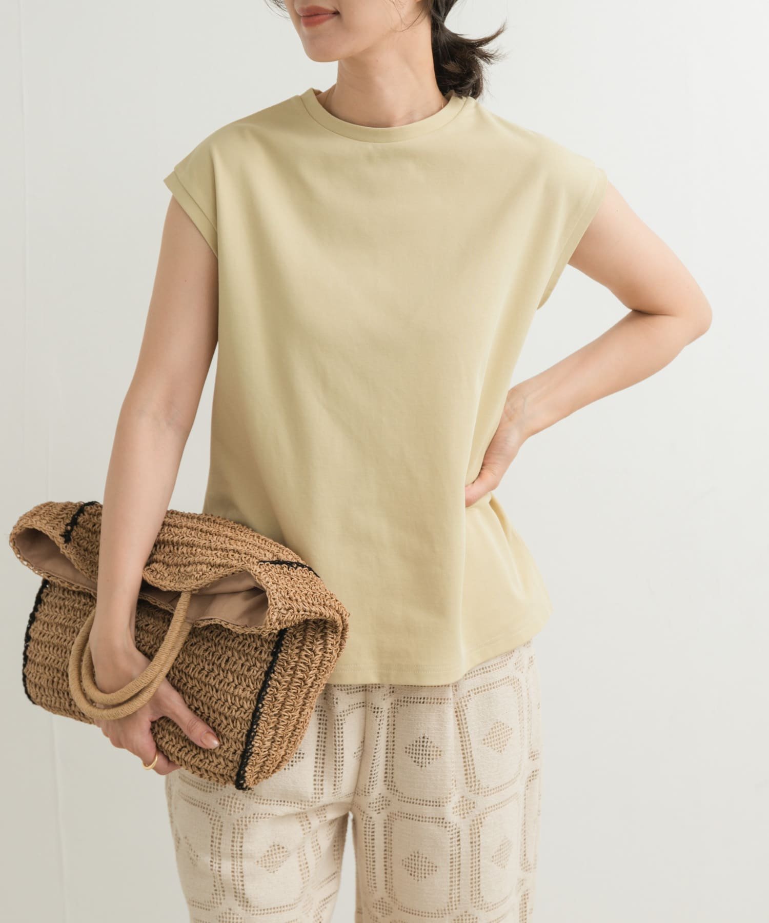 【アーバンリサーチ ドアーズ/URBAN RESEARCH DOORS】の『接触冷感/UVカット』ドライカノコフレンチプルオーバー インテリア・キッズ・メンズ・レディースファッション・服の通販 founy(ファニー) 　ファッション　Fashion　レディースファッション　Fashion for Women　トップス・カットソー　Cut & Sew Tops　カジュアルプルオーバー・ニットトップス　Pullovers & Knit Tops / Casual Pullovers　2025年　2025　2025春夏・S/S　Spring/Summer 2025 SS25　インナー　Innerwear　カットソー　Cut and Sewn Top　キャミワンピース　Cami Dress, Slip Dress　サロペット　Overalls, Salopette　シンプル　Simple, Minimal　スリーブ　Sleeve, Long Sleeve / Short Sleeve　フレンチ　French, French Style　ベーシック　Basic, Essential　夏　Summer　S/S・春夏　SS, Spring/Summer, Warm Season　YELLOW|ID: prp329100004603896 ipo3291000000032752924
