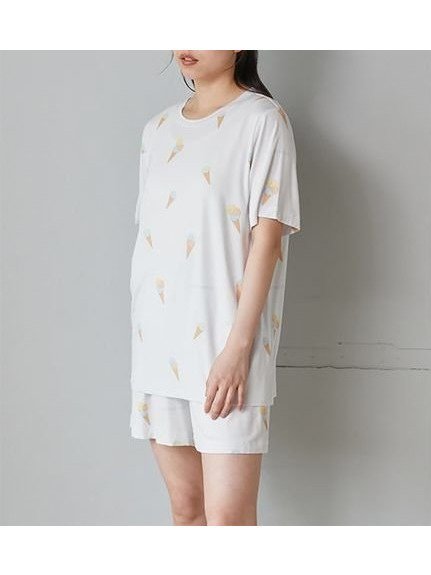【ジェラート ピケ/gelato pique】の【接触冷感】プレイフルアイス柄ショートパンツ インテリア・キッズ・メンズ・レディースファッション・服の通販 founy(ファニー) 　ファッション　Fashion　レディースファッション　Fashion for Women　パンツ　Pants & Trousers　ショートパンツ・ハーフパンツ　High-Waisted & Relaxed Shorts　おすすめ　Recommended / Our Picks　カラフル　Colorful Design　ショート　Short, Short Length　ベーシック　Basic, Essential　ボーダー　Border, Stripe　ポケット　Pocket, Pocket Detail　BLU[086]|ID: prp329100004603906 ipo3291000000032753033