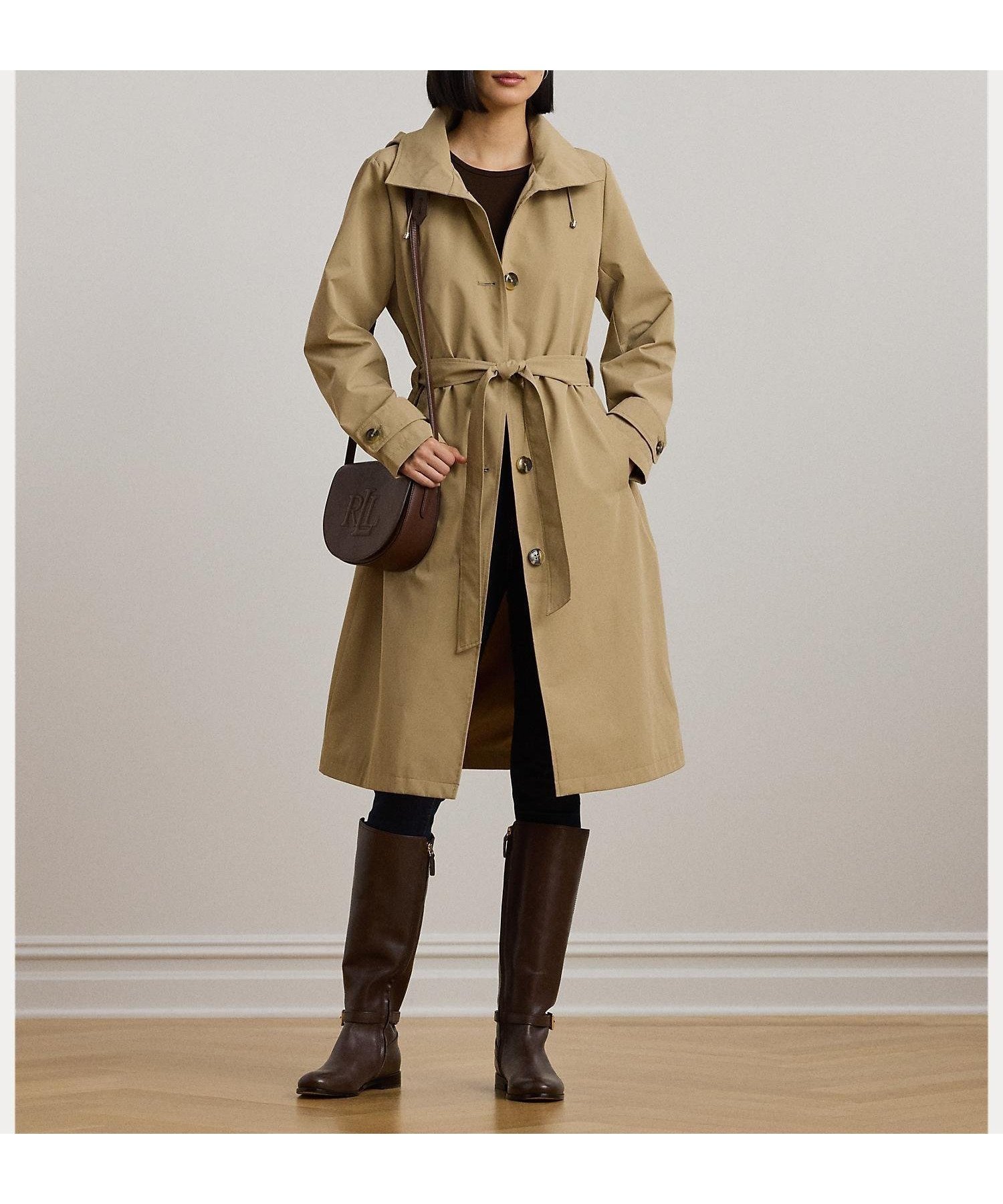 【ラルフローレン/RALPH LAUREN】のベルテッド ファネルネック ジャケット インテリア・キッズ・メンズ・レディースファッション・服の通販 founy(ファニー) 　ファッション　Fashion　レディースファッション　Fashion for Women　アウター　Coat / Outerwear Collection　レディースジャケット・軽アウター　Jackets　カフス　Cuff Design　ジャケット　Jacket, Outerwear　ストレート　Straight, Straight Cut　パッチ　Patch, Appliqué　フィット　Fit, Slim Fit　フェイクレザー　Faux Leather, PU Leather　フロント　Front, Front Design　ポケット　Pocket, Pocket Detail　ラグジュアリー　Luxury, Elegant　ループ　Loop, Loop Knit　長袖　Long Sleeve, Full Sleeve　270ブラウン|ID: prp329100004603911 ipo3291000000032753125