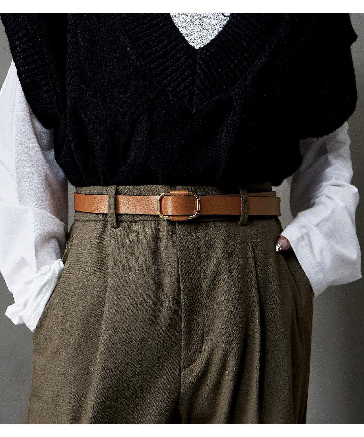 【その他のブランド/Other】のスクエアレザーベルト インテリア・キッズ・メンズ・レディースファッション・服の通販 founy(ファニー) 　ファッション　Fashion　レディースファッション　Fashion for Women　ベルト&ウエストマーク　Belts & Waist Accessories　シルバー　Silver, Metallic Silver　シンプル　Simple, Minimal　スクエア　Square, Square Shape　トレンド　Trend, Trending Now　ベーシック　Basic, Essential　ゴールドライトブラウン|ID: prp329100004603912 ipo3291000000032753146