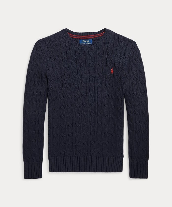 【ラルフローレン/RALPH LAUREN / KIDS】の(ボーイズ 8才~20才)ケーブルニット コットン セーター インテリア・キッズ・メンズ・レディースファッション・服の通販 founy(ファニー) https://founy.com/ ファッション Fashion キッズファッション Fashion for Kids ウォッシュ Washed Finish カフス Cuff Design セーター Sweater, Knitwear ボーイズ Boyish, Boy Style リブニット Rib Knit, Ribbed Knit 長袖 Long Sleeve, Full Sleeve |ID: prp329100004603936 ipo3291000000032753626