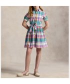 【ラルフローレン/RALPH LAUREN / KIDS】の(ガールズ 7才~16才)ストライプド コットン ファン シャツドレス 650ピンク|ID: prp329100004603953 ipo3291000000033461912