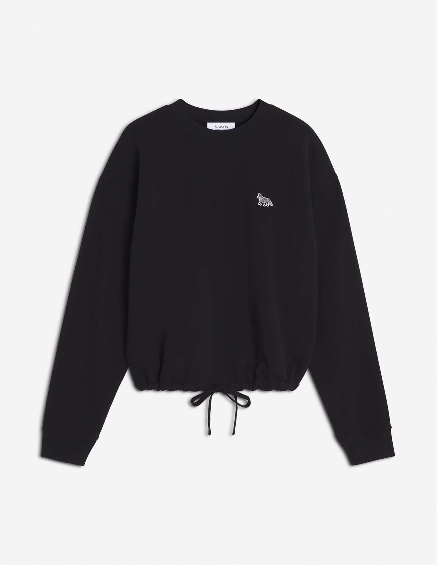 【メゾン キツネ/MAISON KITSUNE】のMaison Kitsune/BABY FOX PATCH DRAWSTRING COMFORT SWEATSHIRT インテリア・キッズ・メンズ・レディースファッション・服の通販 founy(ファニー) 　ファッション　Fashion　レディースファッション　Fashion for Women　トップス・カットソー　Cut & Sew Tops　シャツ・ブラウス・オフィスカジュアル　Elegant Blouses & Button-Ups　レディースパーカー・カジュアルフーディー　Casual Hoodies & Sweatshirts　ロングTシャツ・Tシャツ　Longline T-Shirts & Tees　スウェット・クルーネックトップス　Sweatshirts & Crewnecks / Relaxed Fit Sweat Tops　ドローコード　Drawcord, Drawstring Cord　パッチ　Patch, Appliqué　夏　Summer　S/S・春夏　SS, Spring/Summer, Warm Season　無地　Plain, Solid Color　長袖　Long Sleeve, Full Sleeve　BLACK|ID: prp329100004603959 ipo3291000000032754046