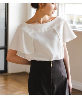 【ノーブル / スピック&スパン/NOBLE / Spick & Span】の【洗える】スクエアケープスリーブブラウス 人気、トレンドファッション・服の通販 founy(ファニー) ファッション Fashion レディースファッション Fashion for Women トップス・カットソー Cut & Sew Tops シャツ・ブラウス・オフィスカジュアル Elegant Blouses & Button-Ups スクエア Square, Square Shape ダブル Double, Double-Breasted デコルテ Décolleté, Neckline ノースリーブ Sleeveless, No-Sleeve バランス Balance, Style Balance フェイス Face, Facial Design 洗える Machine Washable |ID:prp329100004603968