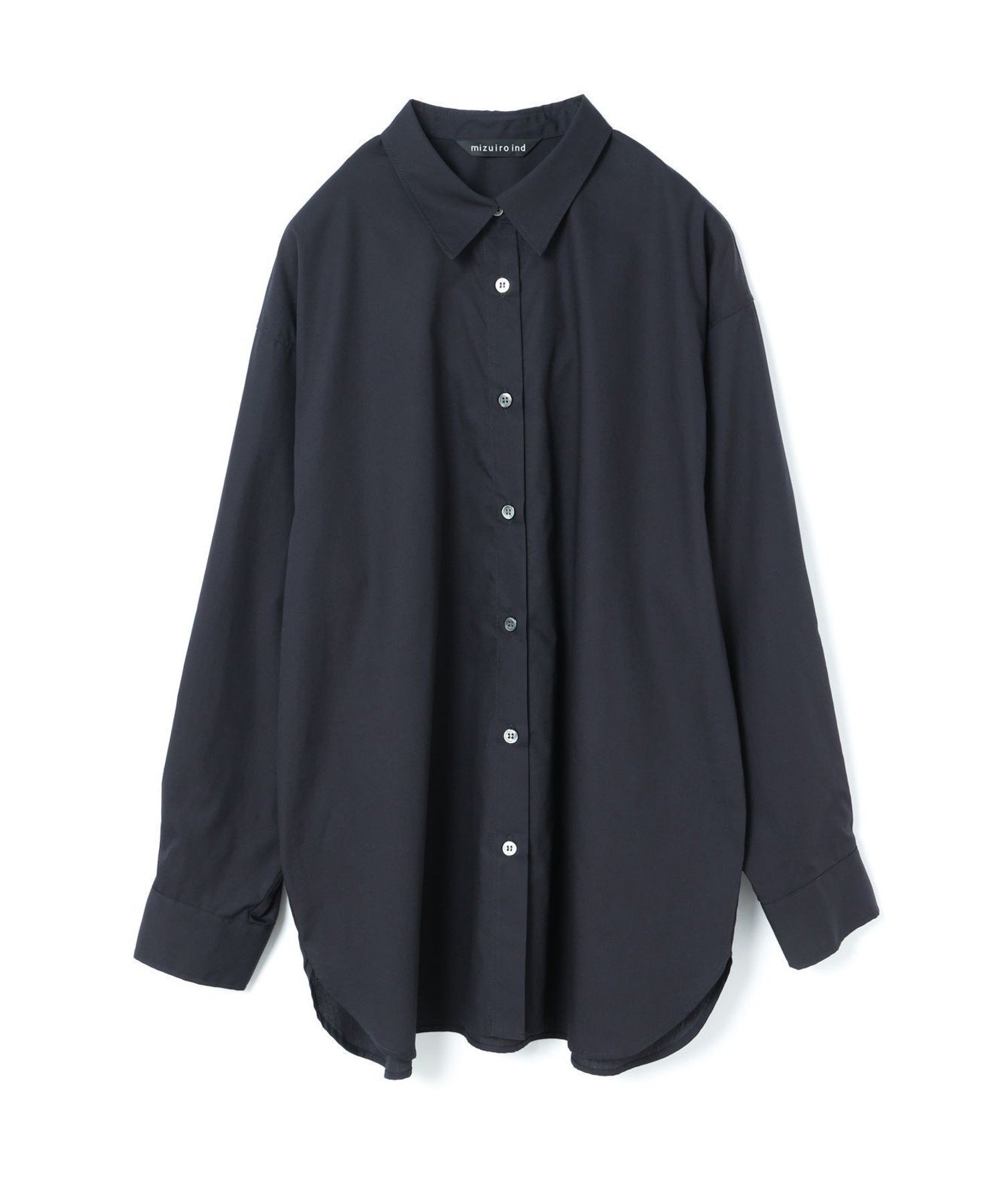 【マーコート/MARcourt】のmizuiro ind メンズライクワイドシャツ インテリア・キッズ・メンズ・レディースファッション・服の通販 founy(ファニー) 　ファッション　Fashion　レディースファッション　Fashion for Women　トップス・カットソー　Cut & Sew Tops　シャツ・ブラウス・オフィスカジュアル　Elegant Blouses & Button-Ups　カフス　Cuff Design　シンプル　Simple, Minimal　ストライプ　Stripe, Striped Pattern　チェック　Check, Plaid, Tartan　トリプル　Triple, Three Layers　ビッグ　Big, Oversized　ブロード　Broadcloth, Fine Cotton　ベーシック　Basic, Essential　ポケット　Pocket, Pocket Detail　レギュラー　Regular, Standard Fit　無地　Plain, Solid Color　長袖　Long Sleeve, Full Sleeve　ネイビー|ID: prp329100004603969 ipo3291000000032754184