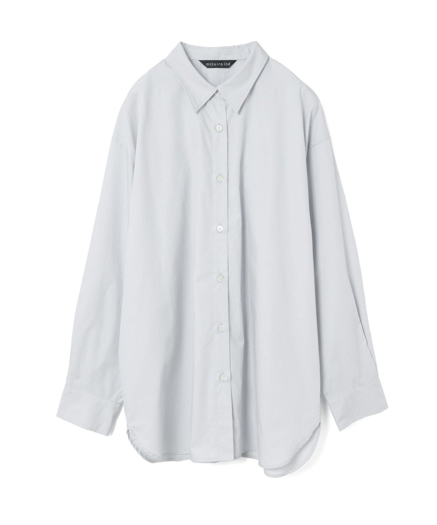 【マーコート/MARcourt】のmizuiro ind メンズライクワイドシャツ インテリア・キッズ・メンズ・レディースファッション・服の通販 founy(ファニー) 　ファッション　Fashion　レディースファッション　Fashion for Women　トップス・カットソー　Cut & Sew Tops　シャツ・ブラウス・オフィスカジュアル　Elegant Blouses & Button-Ups　カフス　Cuff Design　シンプル　Simple, Minimal　ストライプ　Stripe, Striped Pattern　チェック　Check, Plaid, Tartan　トリプル　Triple, Three Layers　ビッグ　Big, Oversized　ブロード　Broadcloth, Fine Cotton　ベーシック　Basic, Essential　ポケット　Pocket, Pocket Detail　レギュラー　Regular, Standard Fit　無地　Plain, Solid Color　長袖　Long Sleeve, Full Sleeve　ライトグレー|ID: prp329100004603969 ipo3291000000032754185