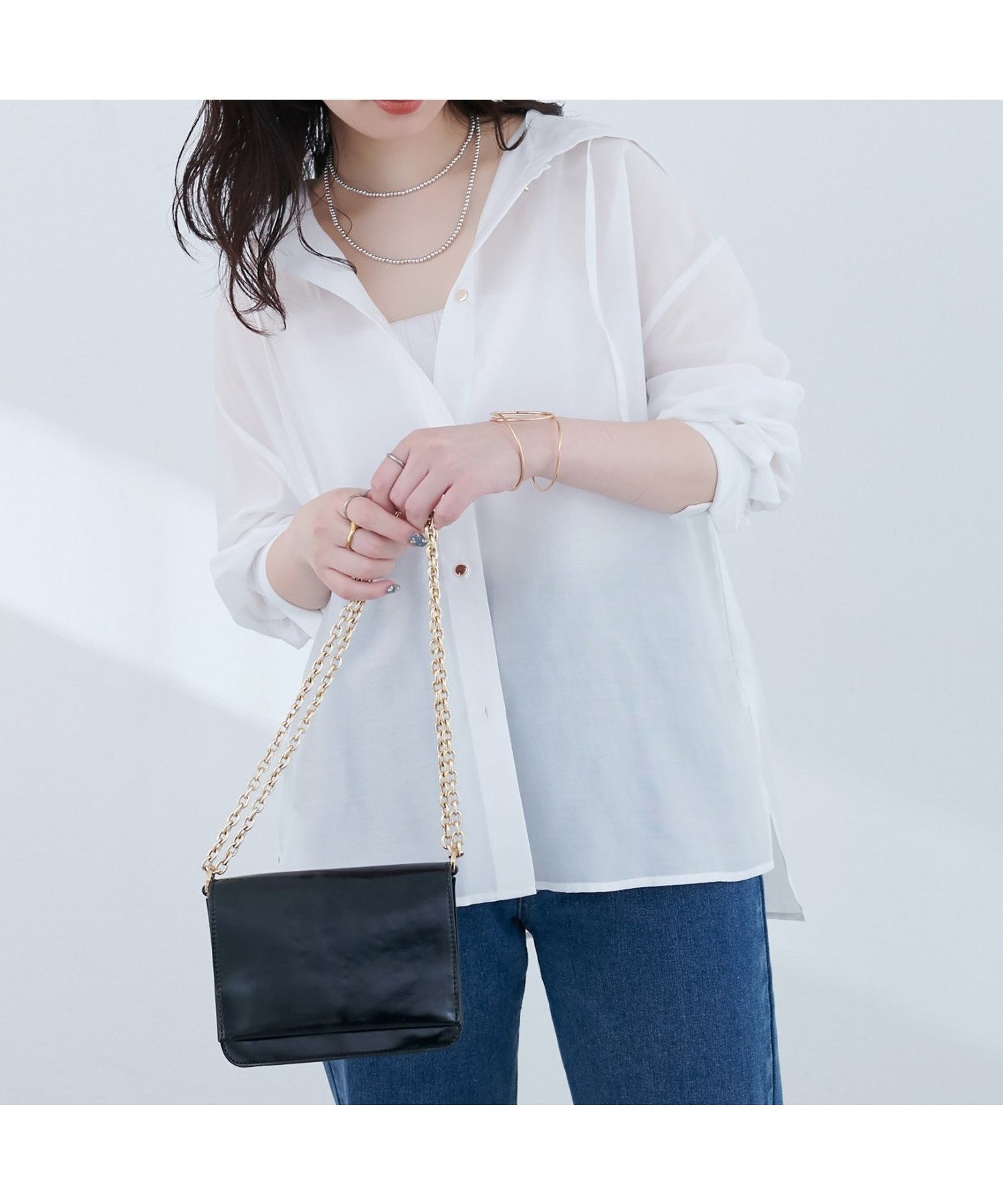 【ナチュラルクチュール/natural couture】の【sherbet line】接触冷感 フーデッド羽織シャツ インテリア・キッズ・メンズ・レディースファッション・服の通販 founy(ファニー) 　ファッション　Fashion　レディースファッション　Fashion for Women　トップス・カットソー　Cut & Sew Tops　シャツ・ブラウス・オフィスカジュアル　Elegant Blouses & Button-Ups　インナー　Innerwear　キャミソール　Camisole, Spaghetti Strap Top　シアー　Sheer, See-Through　トレンド　Trend, Trending Now　ポケット　Pocket, Pocket Detail　羽織　Haori, Light Jacket　夏　Summer　2025年　2025　2025春夏・S/S　Spring/Summer 2025 SS25　オフホワイト|ID: prp329100004603976 ipo3291000000033543815