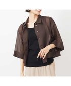 【ミッシェルクラン/MICHEL KLEIN】のボックスシルエットハーフスリーブシアーシャツ 人気、トレンドファッション・服の通販 founy(ファニー) ファッション Fashion レディースファッション Fashion for Women トップス・カットソー Cut & Sew Tops シャツ・ブラウス・オフィスカジュアル Elegant Blouses & Button-Ups おすすめ Recommended / Our Picks キャミソール Camisole, Spaghetti Strap Top シアー Sheer, See-Through ショート Short, Short Length タンク Tank Top, Sleeveless Top トレンド Trend, Trending Now バランス Balance, Style Balance ボックス Boxy, Box Shape メッシュ Mesh, Net Fabric ワイド Wide, Wide Fit 今季 This Season, Current Season 洗える Machine Washable thumbnail ブラウン|ID: prp329100004603982 ipo3291000000032754375