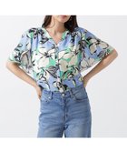 【ピンキーアンドダイアン/Pinky&Dianne】のフラワーラインプリントVネックケープブラウス 人気、トレンドファッション・服の通販 founy(ファニー) ファッション Fashion レディースファッション Fashion for Women トップス・カットソー Cut & Sew Tops シャツ・ブラウス・オフィスカジュアル Elegant Blouses & Button-Ups Vネックトップス V-Neck Tops / V-Cut Neckline Shirts おすすめ Recommended / Our Picks エレガント 上品 Elegant スタンダード Standard, Basic ストレッチ Stretch, Stretchy Fabric スリーブ Sleeve, Long Sleeve / Short Sleeve フラワー Flower, Floral プリント Print, Printed Pattern thumbnail ブルー1|ID: prp329100004603985 ipo3291000000032754413