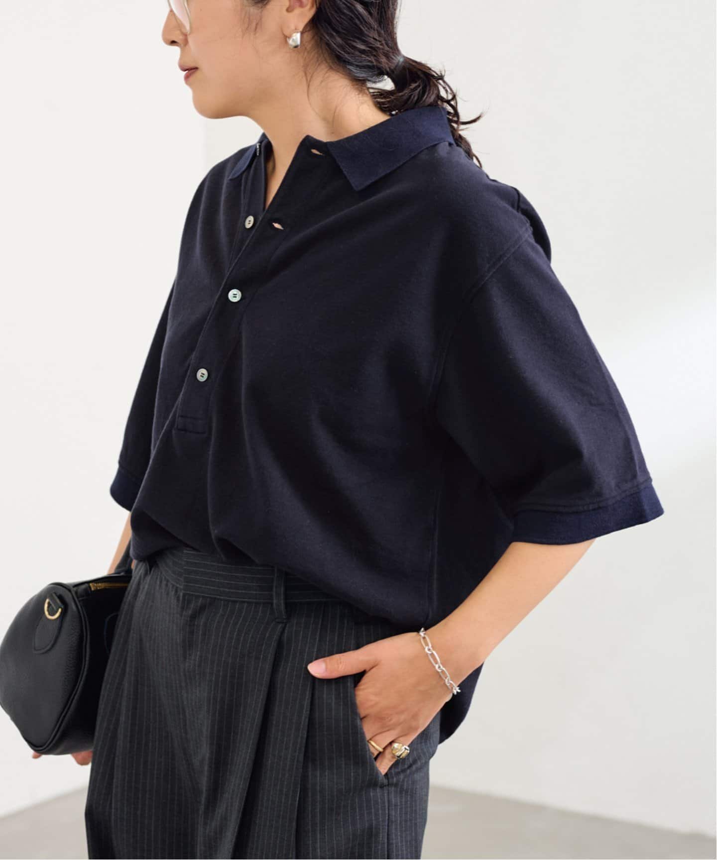 【フレームワーク/FRAMeWORK】のLOEFF/ロエフ 別注ポロシャツ インテリア・キッズ・メンズ・レディースファッション・服の通販 founy(ファニー) 　ファッション　Fashion　レディースファッション　Fashion for Women　トップス・カットソー　Cut & Sew Tops　シャツ・ブラウス・オフィスカジュアル　Elegant Blouses & Button-Ups　ポロシャツ・きれいめカジュアル　Smart-Casual Polo Tops　クラシック　Classic, Timeless Style　ポロシャツ　Polo Shirt, Collared Tee　別注　Limited Edition, Custom Order　A/W・秋冬　Autumn/Winter　エレガント 上品　Elegant　ネイビー|ID: prp329100004603987 ipo3291000000032754430