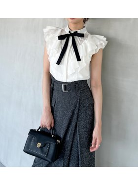 【スナイデル/SNIDEL】のフリルボウタイブラウス 人気、トレンドファッション・服の通販 founy(ファニー) ファッション Fashion レディースファッション Fashion for Women トップス・カットソー Cut & Sew Tops シャツ・ブラウス・オフィスカジュアル Elegant Blouses & Button-Ups おすすめ Recommended / Our Picks インナー Innerwear ウェーブ Wavy Pattern エレガント 上品 Elegant キャミソール Camisole, Spaghetti Strap Top クラシック Classic, Timeless Style ストレート Straight, Straight Cut フリル Frill, Ruffle リボン Ribbon, Bow リュクス Luxury, Elegant, High-End, Chic |ID:prp329100004603992