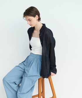 【ノーク/N.O.R.C】の麻シアーシャツ 人気、トレンドファッション・服の通販 founy(ファニー) ファッション Fashion レディースファッション Fashion for Women トップス・カットソー Cut & Sew Tops シャツ・ブラウス・オフィスカジュアル Elegant Blouses & Button-Ups おすすめ Recommended / Our Picks キャミソール Camisole, Spaghetti Strap Top タンク Tank Top, Sleeveless Top ドロップ Drop Shoulder, Dropped Style |ID:prp329100004603997