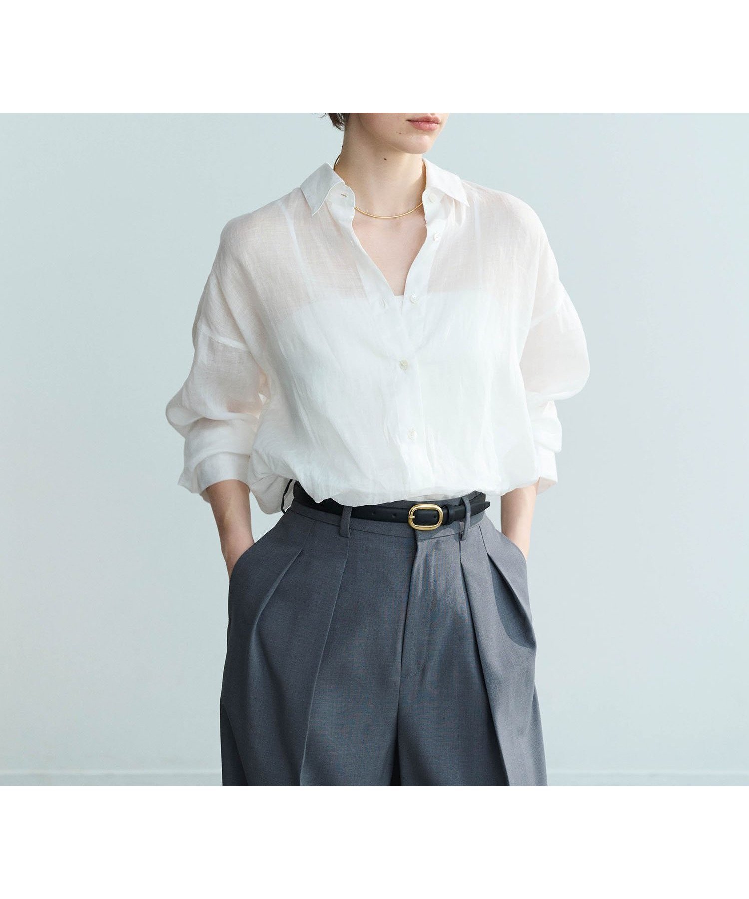 【ノーク/N.O.R.C】の麻シアーシャツ インテリア・キッズ・メンズ・レディースファッション・服の通販 founy(ファニー) 　ファッション　Fashion　レディースファッション　Fashion for Women　トップス・カットソー　Cut & Sew Tops　シャツ・ブラウス・オフィスカジュアル　Elegant Blouses & Button-Ups　おすすめ　Recommended / Our Picks　キャミソール　Camisole, Spaghetti Strap Top　タンク　Tank Top, Sleeveless Top　ドロップ　Drop Shoulder, Dropped Style　オフ|ID: prp329100004603997 ipo3291000000032754595