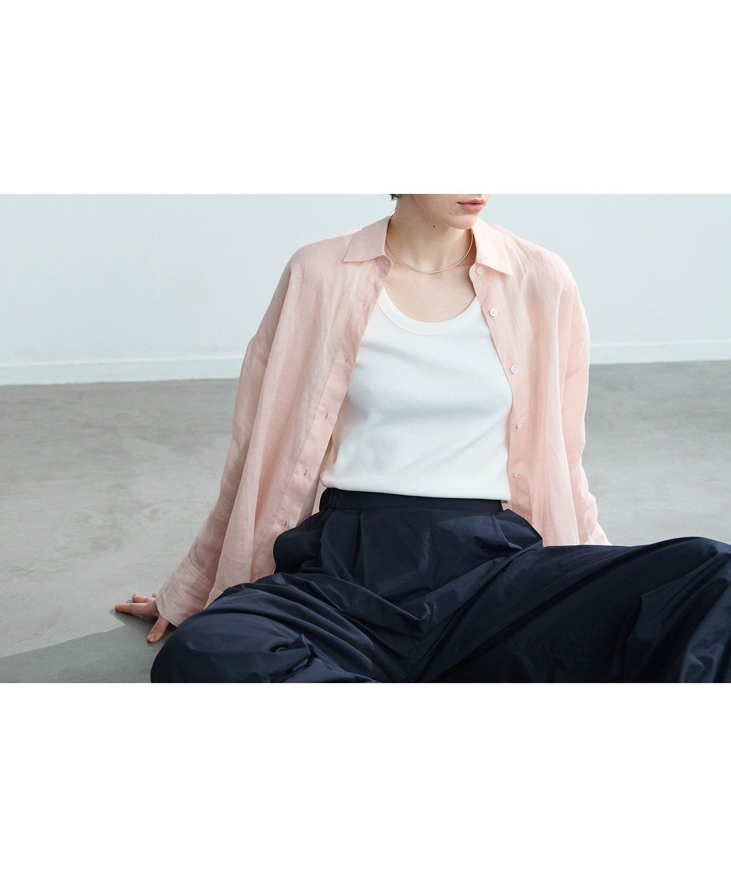 【ノーク/N.O.R.C】の麻シアーシャツ インテリア・キッズ・メンズ・レディースファッション・服の通販 founy(ファニー) 　ファッション　Fashion　レディースファッション　Fashion for Women　トップス・カットソー　Cut & Sew Tops　シャツ・ブラウス・オフィスカジュアル　Elegant Blouses & Button-Ups　おすすめ　Recommended / Our Picks　キャミソール　Camisole, Spaghetti Strap Top　タンク　Tank Top, Sleeveless Top　ドロップ　Drop Shoulder, Dropped Style　ピンク|ID: prp329100004603997 ipo3291000000032754597