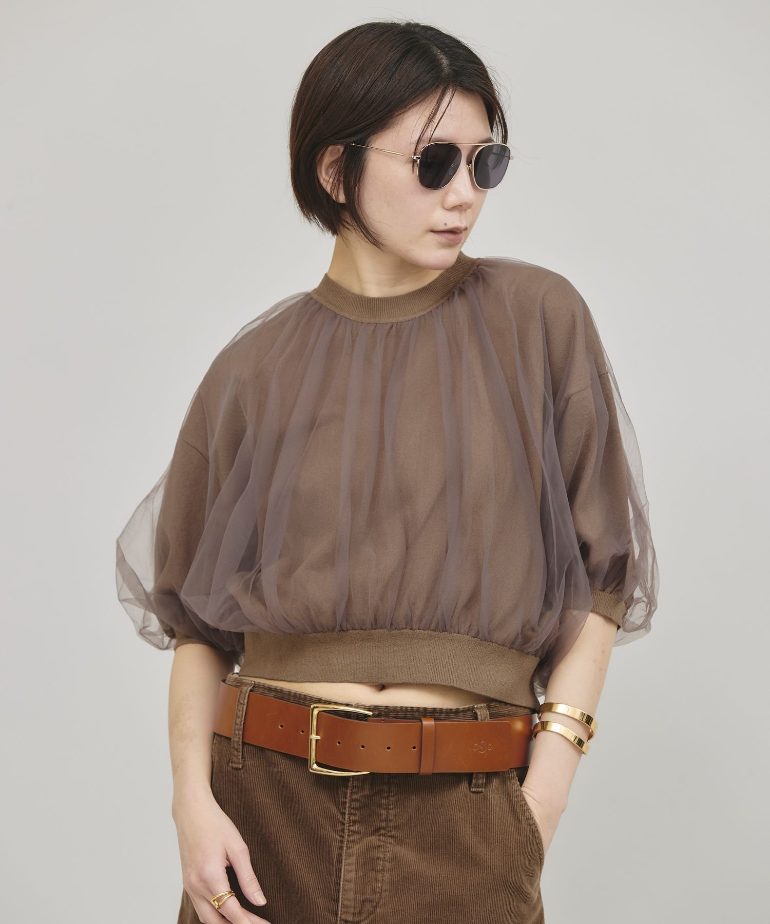 【カレンソロジー/Curensology】のチュールニットプルオーバー 人気、トレンドファッション・服の通販 founy(ファニー) 　ファッション　Fashion　レディースファッション　Fashion for Women　トップス・カットソー　Cut & Sew Tops　ニット　Knit Tops & Sweaters　カジュアルプルオーバー・ニットトップス　Pullovers & Knit Tops / Casual Pullovers　エレガント 上品　Elegant　ギャザー　Gathered, Ruffled　サマー　Summer, Summer Style　チュール　Tulip, Tulip Motif　ドッキング　Docking, Mixed Material　 other-1|ID: prp329100004604017 ipo3291000000032754860