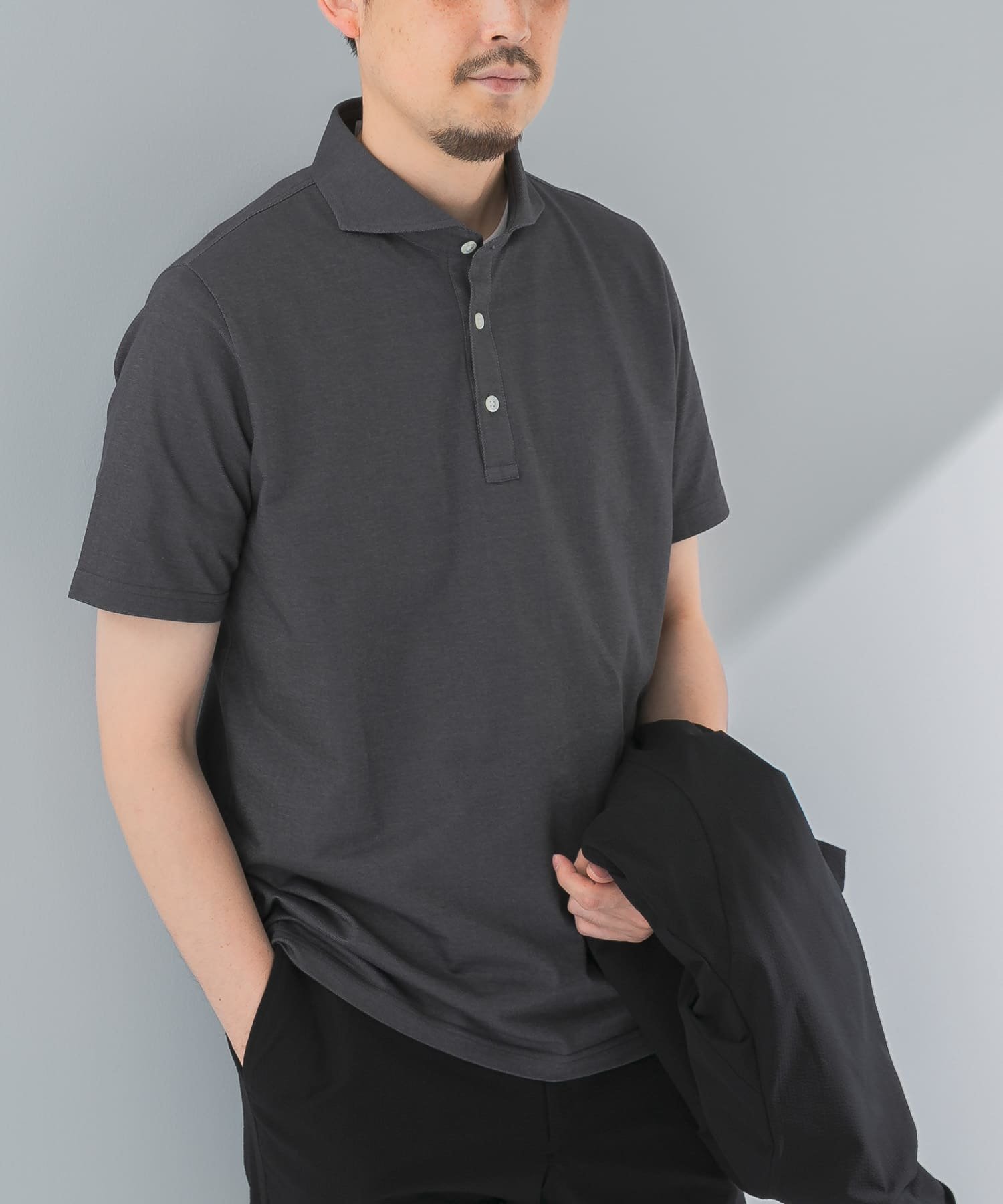 【アーバンリサーチ ドアーズ/URBAN RESEARCH DOORS / MEN】の『吸水速乾』LIFE STYLE TAILOR カッタウェイ半袖プルオーバー インテリア・キッズ・メンズ・レディースファッション・服の通販 founy(ファニー) 　ファッション　Fashion　メンズファッション　Fashion for Men　トップス・カットソー　Cut & Sew Tops　吸水　Absorbent, Quick-Dry　スラックス　Slacks, Dress Pants　ダウン　Down, Puffer　デニム　Denim, Jeans Material　ドレス　Dress, One-Piece　定番　Standard, Basic Item　ポロシャツ　Polo Shirt, Collared Tee　半袖　Short Sleeve, Half Sleeve　S/S・春夏　SS, Spring/Summer, Warm Season　夏　Summer　ビジネス 仕事 通勤　Business / Work / Commuting　2025年　2025　2025春夏・S/S　Spring/Summer 2025 SS25　GRAY|ID: prp329100004604018 ipo3291000000032754899