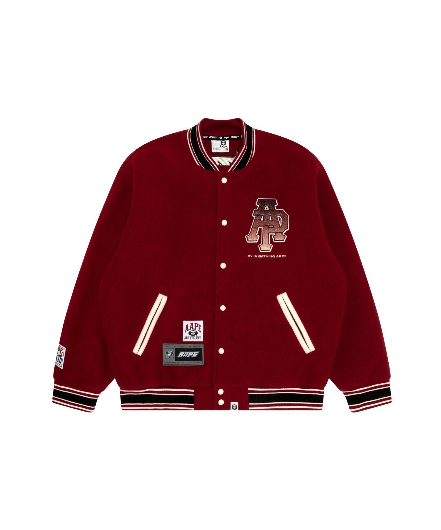 【その他のブランド/Other】のAAPE BUTTON SWEAT インテリア・キッズ・メンズ・レディースファッション・服の通販 founy(ファニー) 　ファッション　Fashion　メンズファッション　Fashion for Men　おすすめ　Recommended / Our Picks　スウェット / スエット　Sweatshirt, Sweatwear　モチーフ　Motif, Design Theme　バーガンディー|ID: prp329100004604022 ipo3291000000032754977