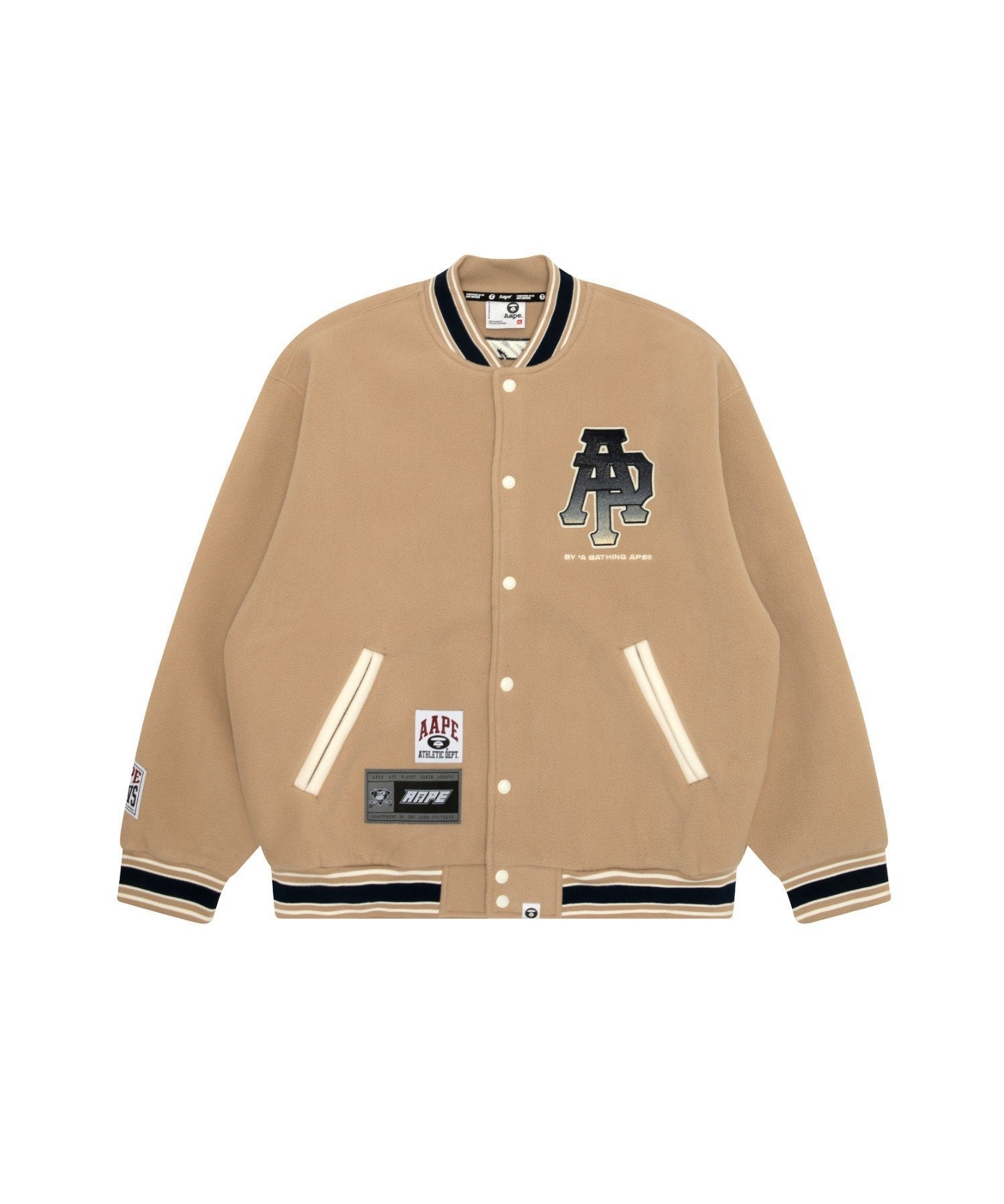 【その他のブランド/Other】のAAPE BUTTON SWEAT インテリア・キッズ・メンズ・レディースファッション・服の通販 founy(ファニー) 　ファッション　Fashion　メンズファッション　Fashion for Men　おすすめ　Recommended / Our Picks　スウェット / スエット　Sweatshirt, Sweatwear　モチーフ　Motif, Design Theme　ライトベージュ|ID: prp329100004604022 ipo3291000000032754978