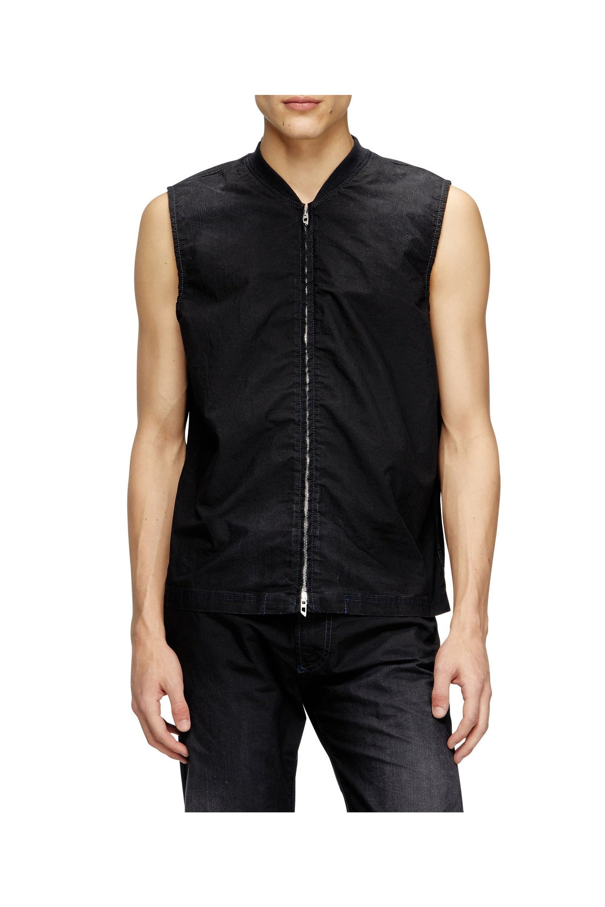 【ディーゼル/DIESEL / MEN】のメンズ ジョグ スリーブレストップ D-SUND-D-N JOGG インテリア・キッズ・メンズ・レディースファッション・服の通販 founy(ファニー) 　ファッション　Fashion　メンズファッション　Fashion for Men　ジップアップ　Zip-Up, Full Zip　ストレッチ　Stretch, Stretchy Fabric　スポーティ　Sporty, Casual Athletic　メンズ　Men's, Menswear　ブラック|ID: prp329100004604024 ipo3291000000032755001