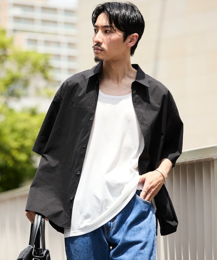 【その他のブランド/Other】のAiRide/エアライド リラックスフィット タンクトップ セット ショートスリーブ シャツ 【限定展開】 25SS インテリア・キッズ・メンズ・レディースファッション・服の通販 founy(ファニー) 　ファッション　Fashion　メンズファッション　Fashion for Men　インナー　Innerwear　春　Spring　洗える　Machine Washable　カーゴパンツ　Cargo Pants, Utility Pants　吸水　Absorbent, Quick-Dry　軽量　Lightweight, Ultra Light　ショート　Short, Short Length　シンプル　Simple, Minimal　ストレッチ　Stretch, Stretchy Fabric　スリーブ　Sleeve, Long Sleeve / Short Sleeve　セットアップ　Set-Up, Coordinated Outfit　タンク　Tank Top, Sleeveless Top　デニム　Denim, Jeans Material　定番　Standard, Basic Item　フィット　Fit, Slim Fit　ベーシック　Basic, Essential　ボックス　Boxy, Box Shape　ボトム　Bottoms, Lower Wear　羽織　Haori, Light Jacket　リラックス　Relax, Relaxed Fit　S/S・春夏　SS, Spring/Summer, Warm Season　おすすめ　Recommended / Our Picks　夏　Summer　2025年　2025　2025春夏・S/S　Spring/Summer 2025 SS25　ブラック|ID: prp329100004604025 ipo3291000000032755029