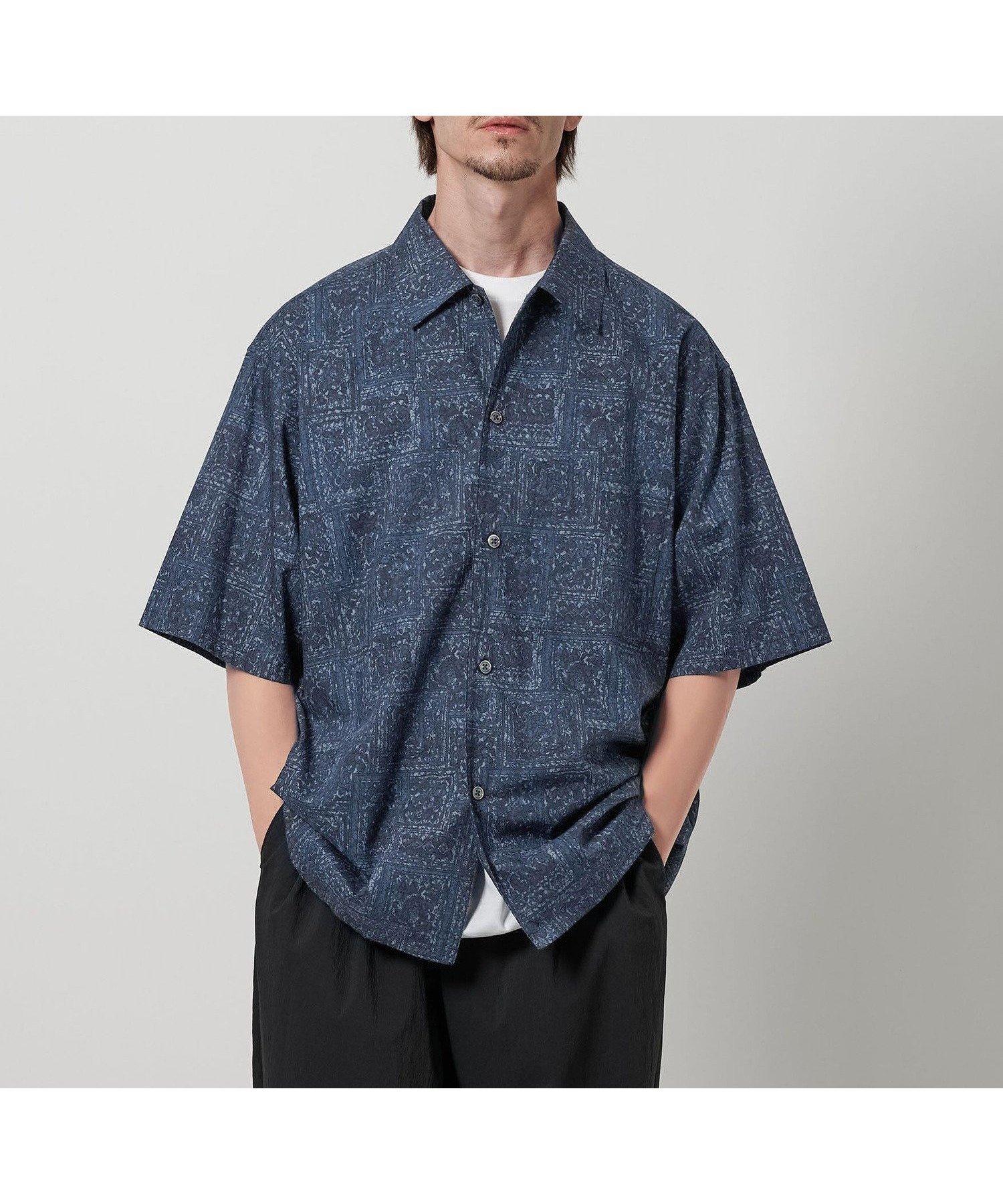 【ビューティ&ユース ユナイテッドアローズ/BEAUTY&YOUTH / UNITED ARROWS / MEN】のロンシャン バティック キャンプカラー グランデシャツ 人気、トレンドファッション・服の通販 founy(ファニー) 　ファッション　Fashion　メンズファッション　Fashion for Men　コレクション　Collection, Seasonal Line　コンパクト　Compact, Small Size　スラックス　Slacks, Dress Pants　ドレープ　Drape, Draping Fabric　パターン　Pattern, Design Print　プリント　Print, Printed Pattern　ボックス　Boxy, Box Shape　別注　Limited Edition, Custom Order　リラックス　Relax, Relaxed Fit　 other-1|ID: prp329100004604039 ipo3291000000032755213