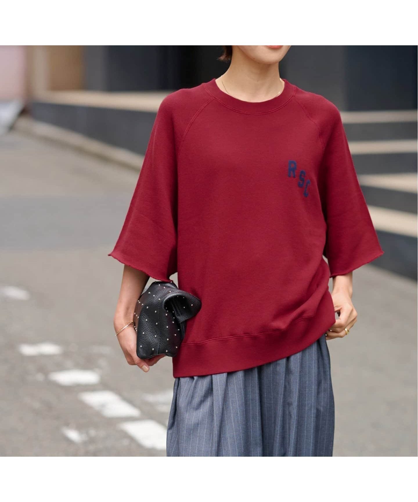 【ジャーナルスタンダード レリューム/JOURNAL STANDARD relume】の度甘ハーフスリーブスウェット インテリア・キッズ・メンズ・レディースファッション・服の通販 founy(ファニー) 　ファッション　Fashion　レディースファッション　Fashion for Women　トップス・カットソー　Cut & Sew Tops　レディースパーカー・カジュアルフーディー　Casual Hoodies & Sweatshirts　スウェット・クルーネックトップス　Sweatshirts & Crewnecks / Relaxed Fit Sweat Tops　2025年　2025　2025-2026秋冬・A/W　Autumn/Winter 2025–26 AW25–26　ヴィンテージ　Vintage Style　別注　Limited Edition, Custom Order　定番　Standard, Basic Item　秋　Autumn　ボルドー|ID: prp329100004604040 ipo3291000000032755218