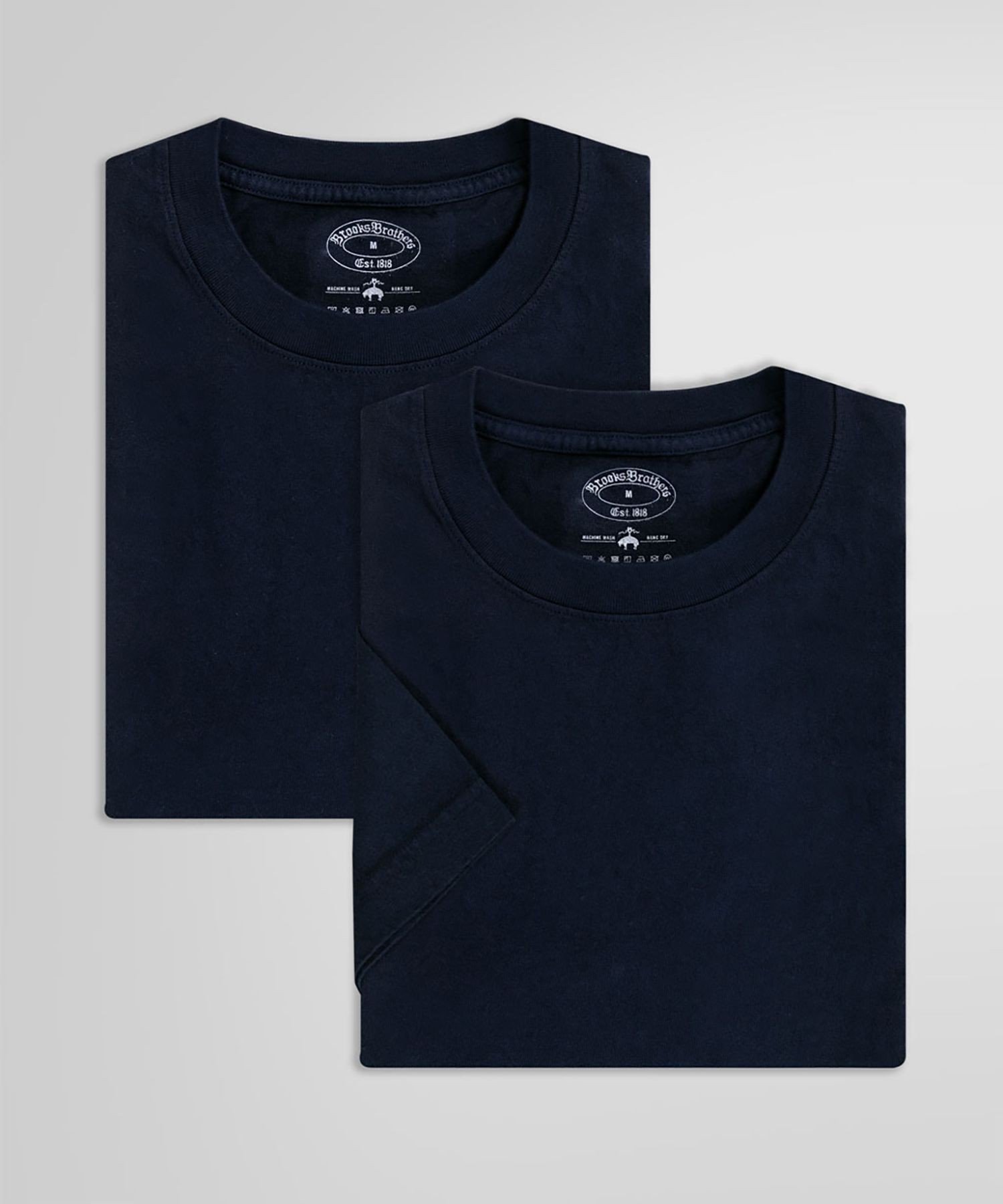【ブルックス ブラザーズ/Brooks Brothers / MEN】のコットン 2パック クルーネック Tシャツ Made in USA インテリア・キッズ・メンズ・レディースファッション・服の通販 founy(ファニー) 　ファッション　Fashion　メンズファッション　Fashion for Men　アンダー　Underwear Essentials　シンプル　Simple, Minimal　スウェット / スエット　Sweatshirt, Sweatwear　セーター　Sweater, Knitwear　ネイビー|ID: prp329100004604047 ipo3291000000032755285